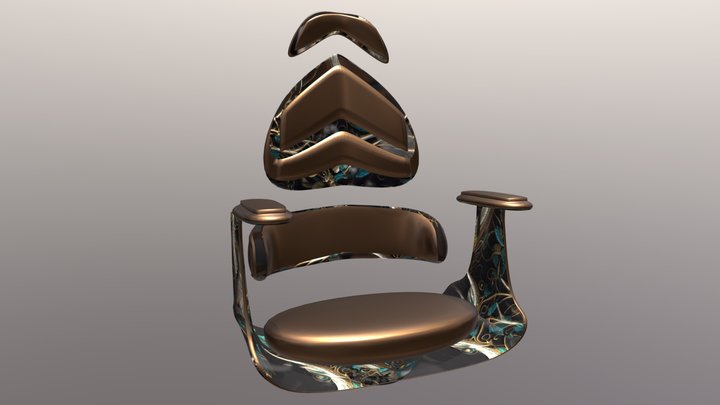 Sci-Fi Ornament Chair 3D Model