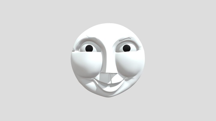 Gordon The Big Engine - Smiling Face 3D Model