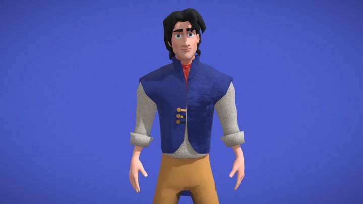 Low Poly Prince 3D Model