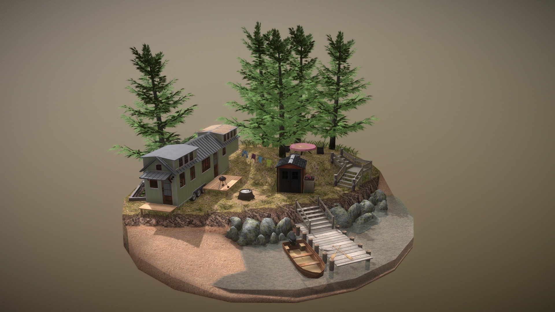 Sam De Zwaef - 3D1 Exam: Diorama — Sketchfab embed 3D viewer