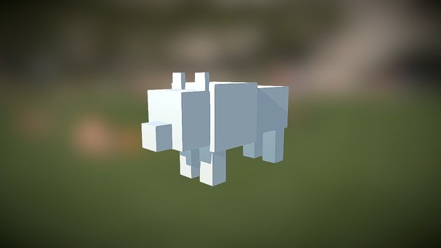 Minecraft Wolf 3D Model