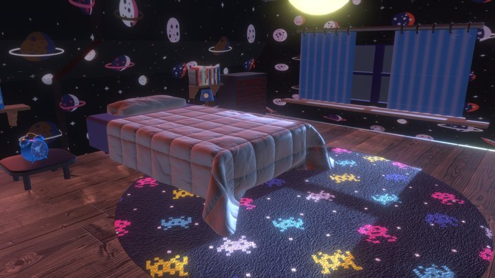 Boy Bed Room 3D Model