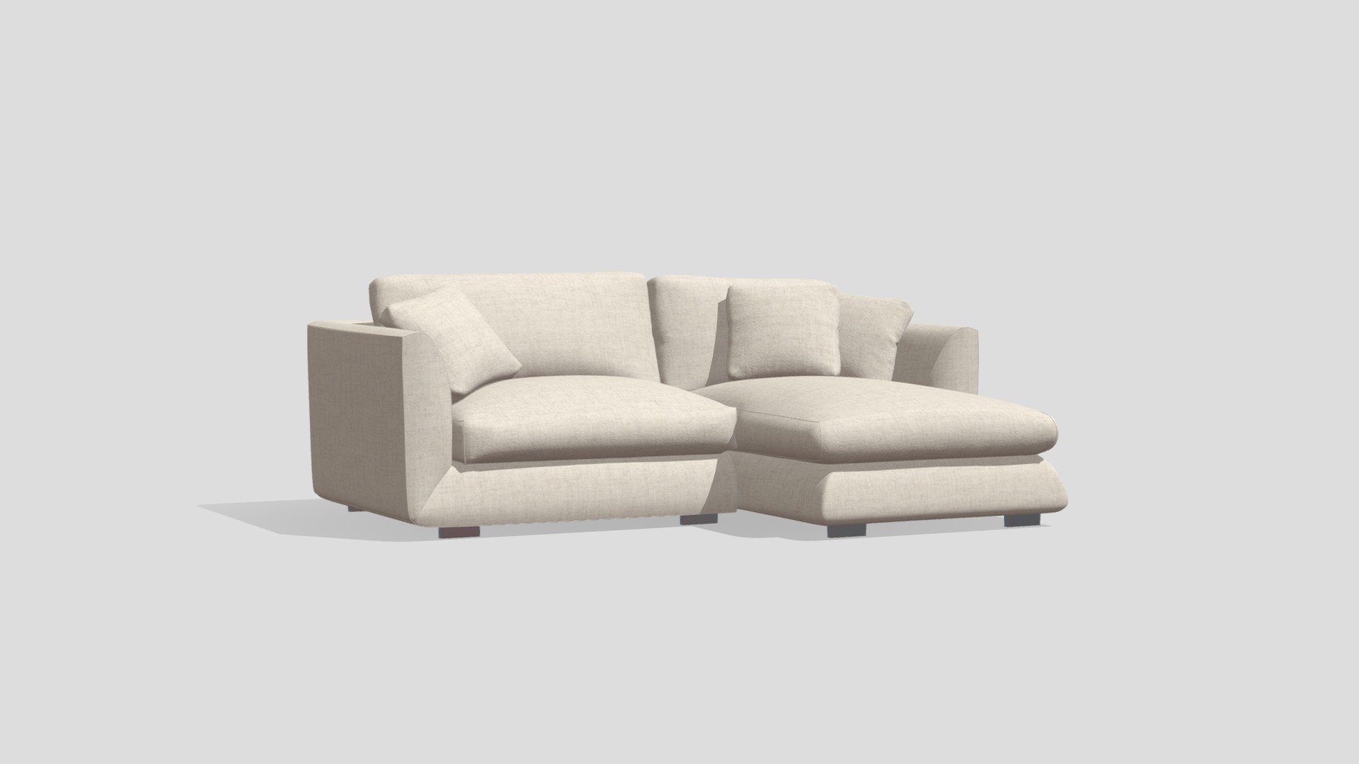 Feathers Sectional 88 Download Free 3D model by ValyouFurniture