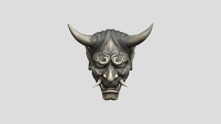 Demon Mask Oni 3D Model