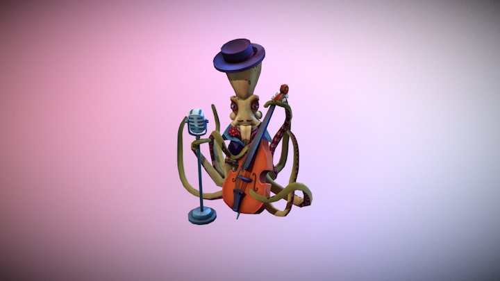 Octopus Musican 3D Model