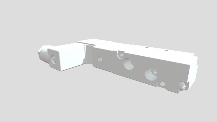 5 by 2 - way Single Solenoid Valve 3D Model