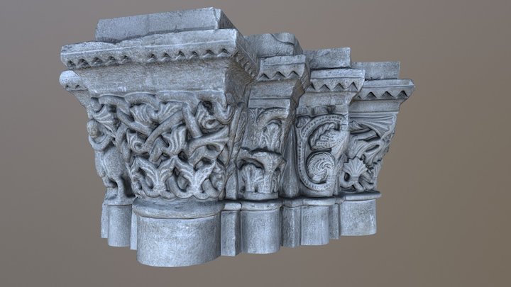 Chapiteau 5 Basilique Avesnières 3D Model