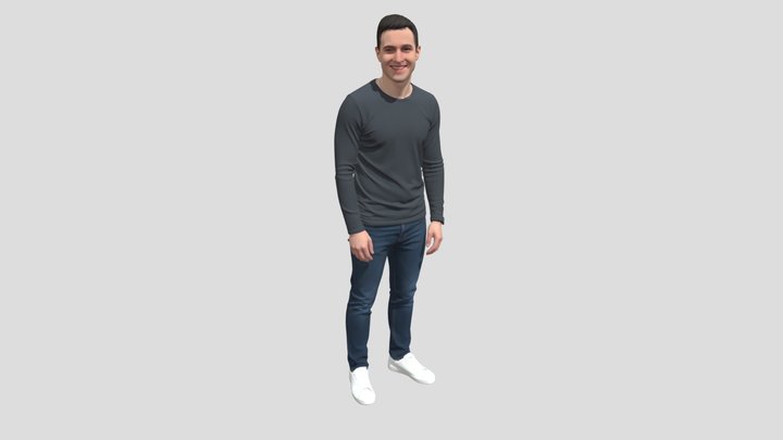 Casual Studio Portrait of a Man – Modelo 3D gratuito STL