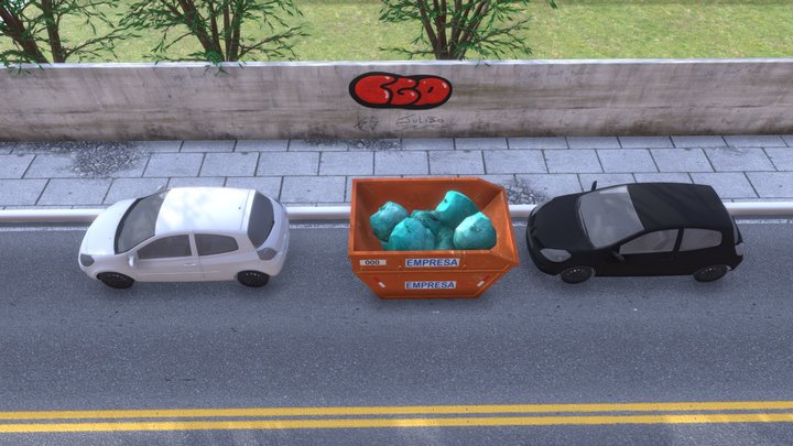 Cacamba de lixo 3D Model