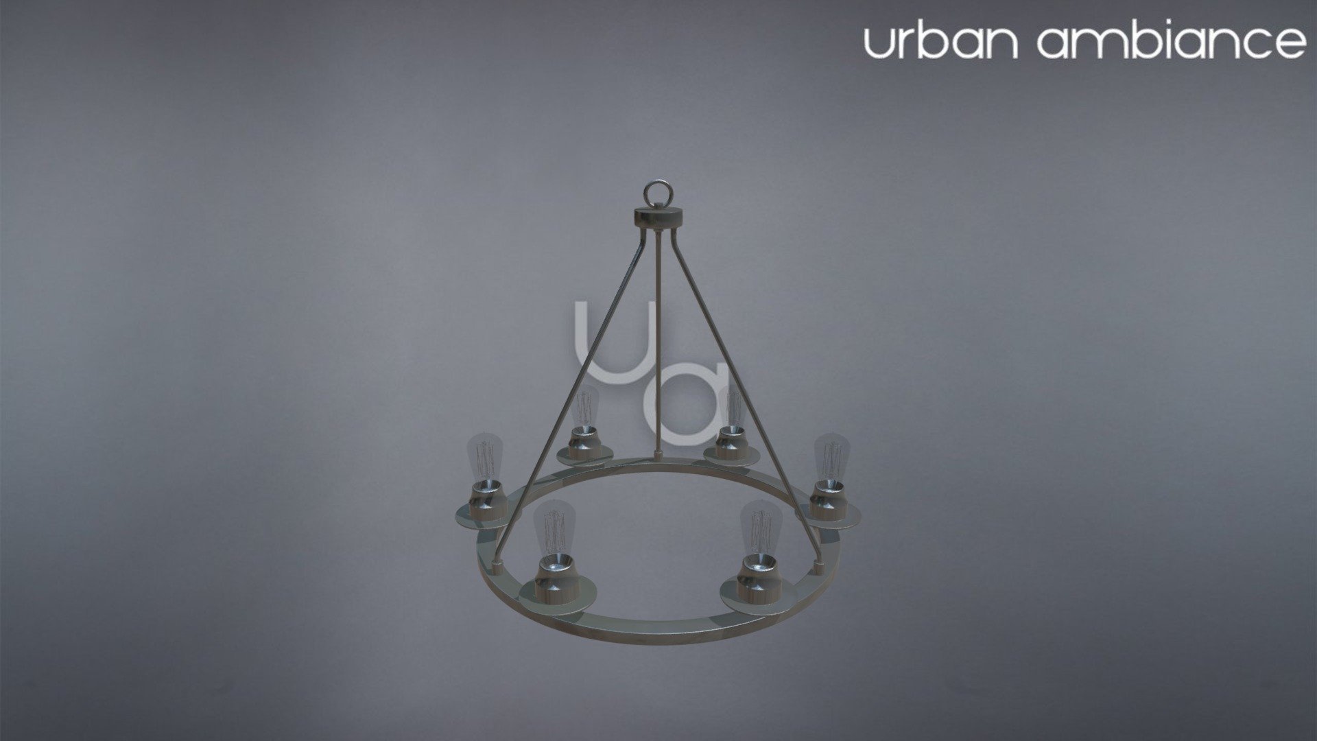 UHP2243 Luxe Industrial Chandelier, 27-1/2