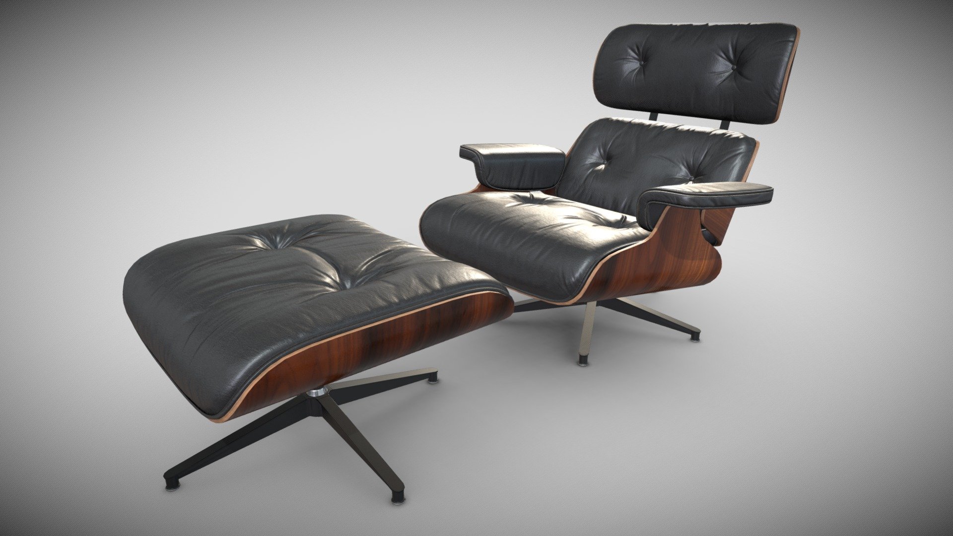 Eames Lounge Chair - 3D model by jakewhite3d [71627be] - Sketchfab