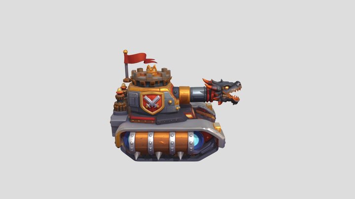 Medieval-themed tank 3D Model