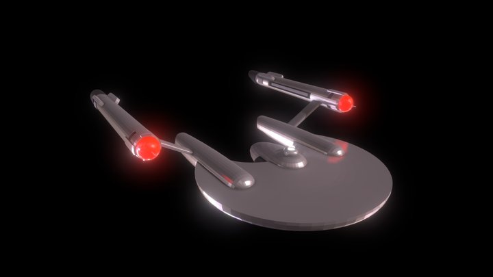 Archer Class Starship w/ Materials 3D Model