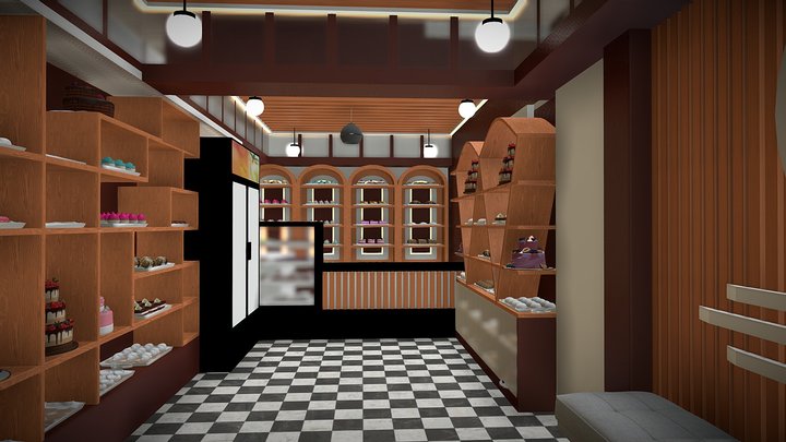 Bakery Showcase 3D Model