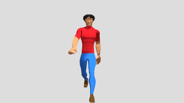 Low Poly Walking Man! 3D Model