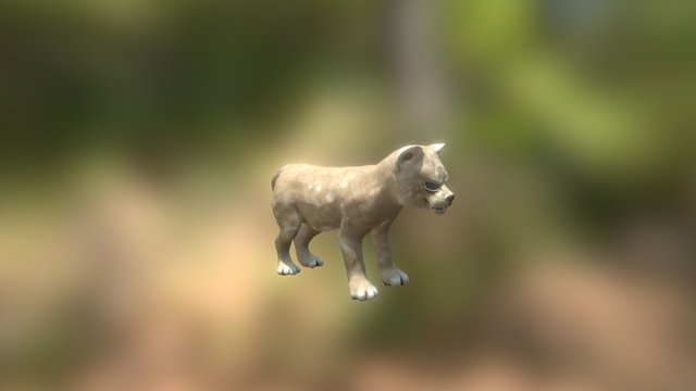 Animation lion for android Games 3D Model
