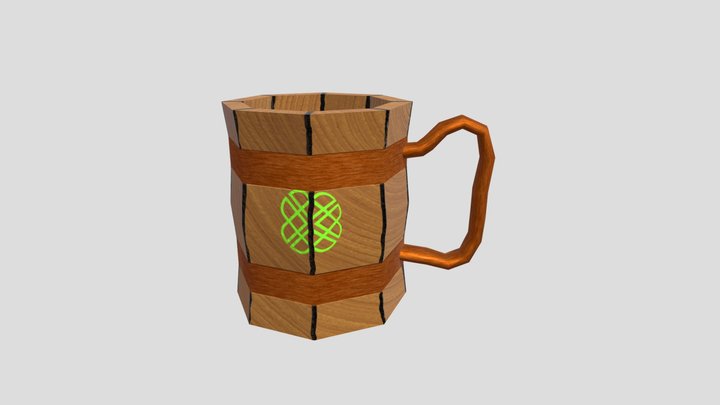 Wooden Mug 3D Model