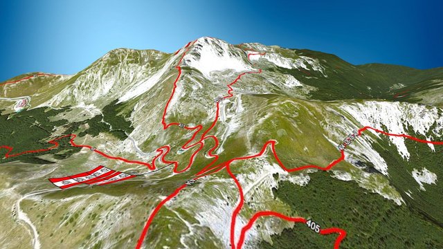 Terminillo Riders - Trekking Map 3D Model