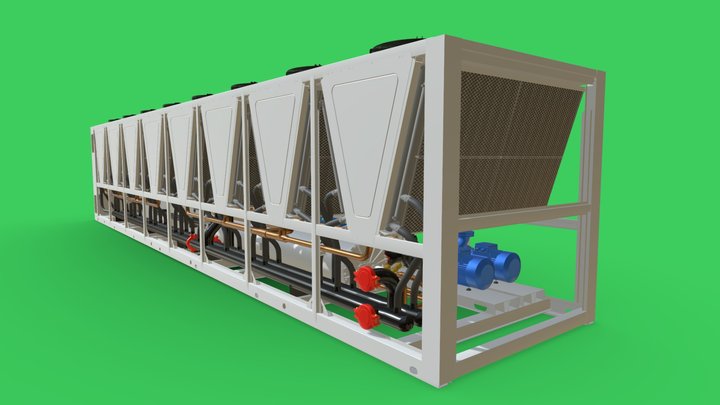 Uniflair Inverter Screw Chillers for Large DC 3D Model