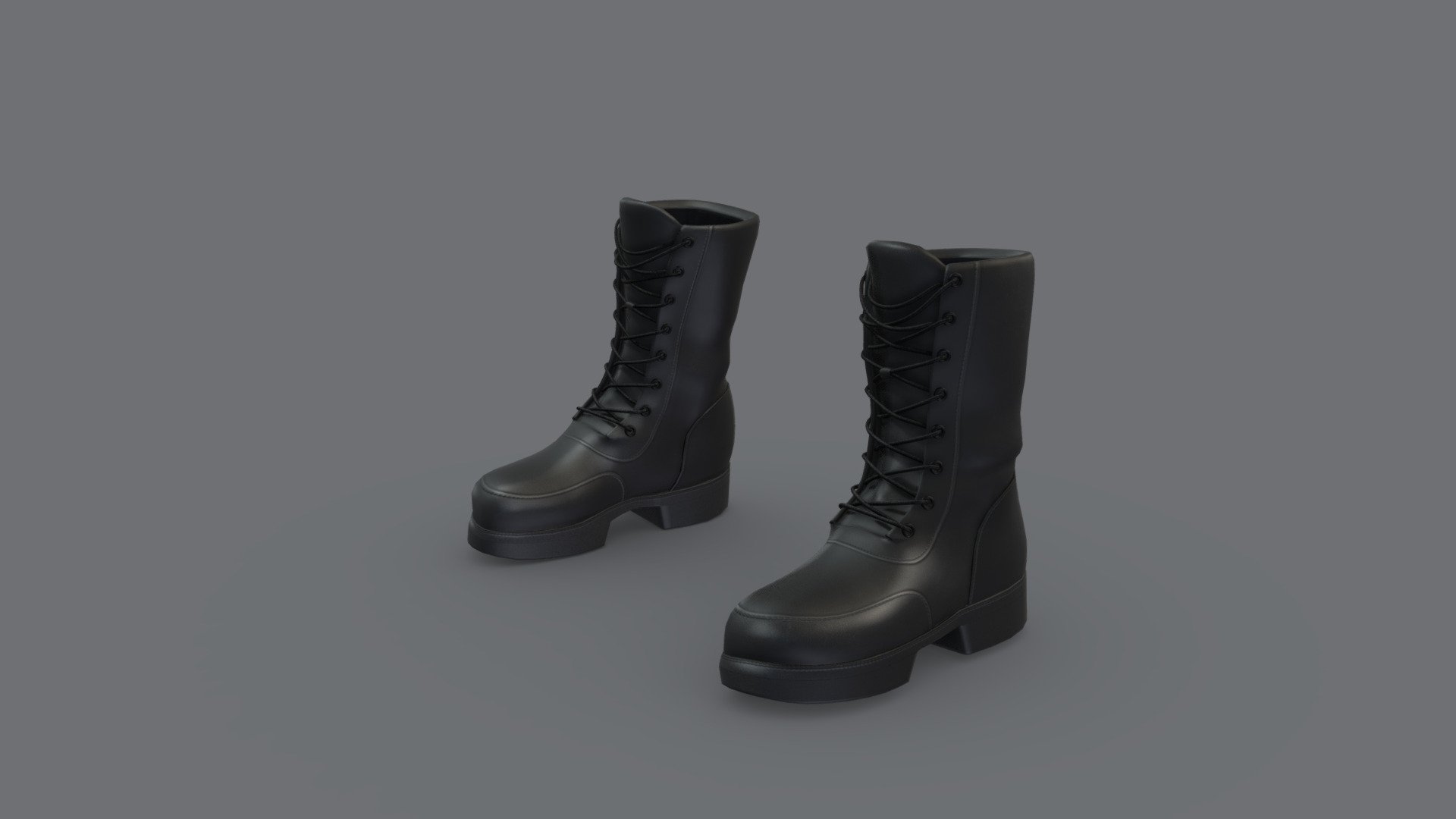 Black Army Combat Boots - Buy Royalty Free 3D model by 3dia [71677db ...