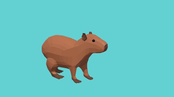 Capybara Friend 3D Model