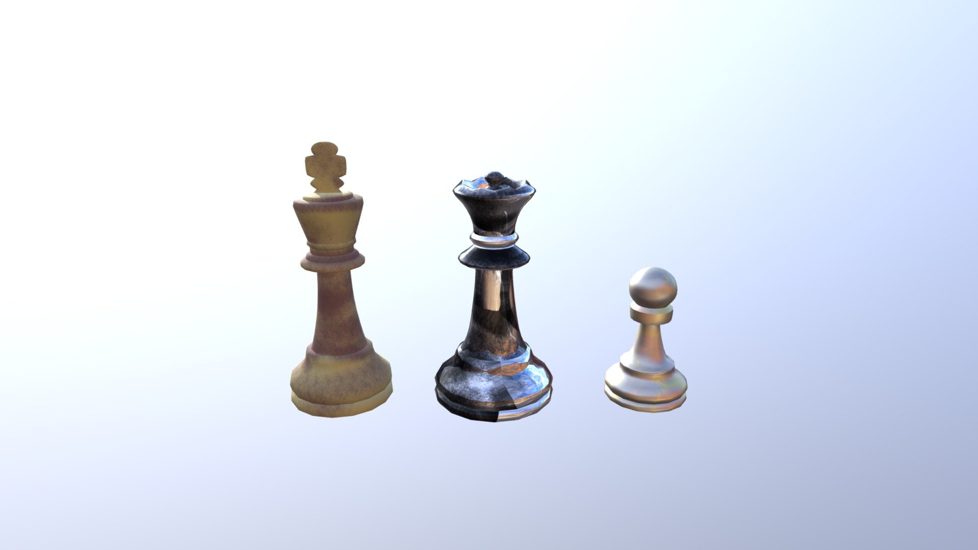 Chess Pieces Textured - 3D model by Brennon Harding (@bh9463) [716bc65 ...