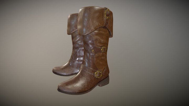 Pirate Boots 3D Model