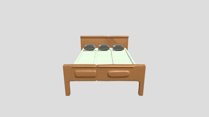 High-Poly Bed 3D Model