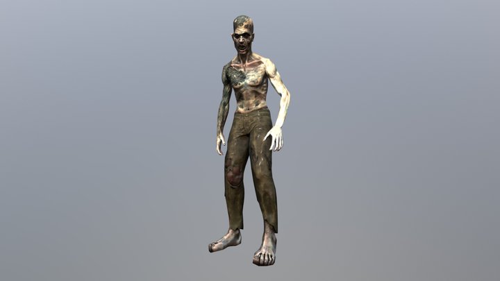 Low poly Zombie model 3D Model