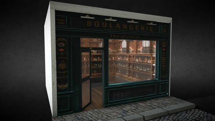 Boulangerie Parisienne Photoréalisme 3D Model