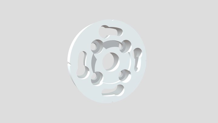3D printable robot tool mount base plate 2 3D Model