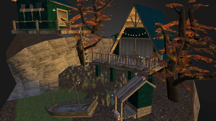 DAE Diorama - Forest Loner 3D Model