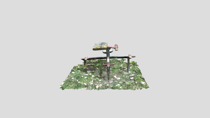 Otro banco en un parque 3D Model