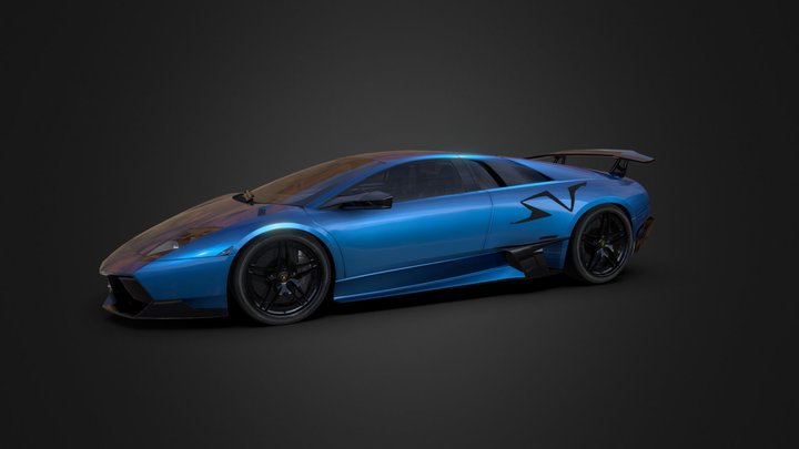 Lamborghini Murciélago LP 670–4 SuperVeloce 3D Model