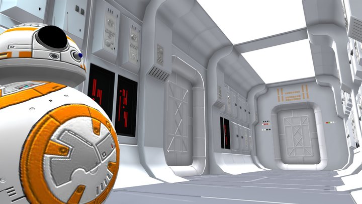 Star Wars Corridor 3 (FBX animation) 3D Model