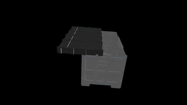 Metal space crate 3D Model