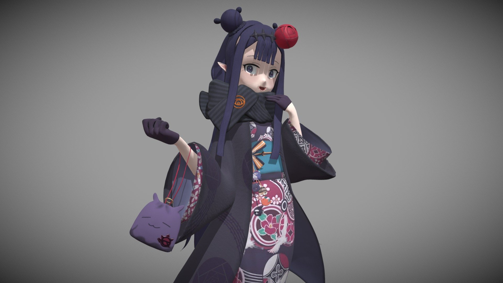 Ninomae Inanis Kimono Outfit 3d Model By Cookz Fluttercookz 7176f0e Sketchfab 3983