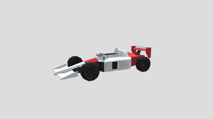 Low Poly  F1 Mp4/6 Ayrton Senna