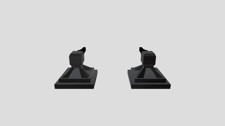 low poly laser gun for blender 3D Model