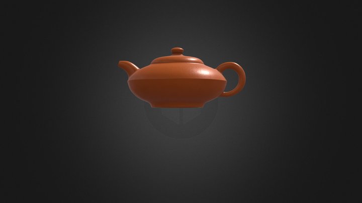 Hand-made He Huan Yixing Zisha Teapot 3D Model
