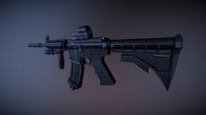 M4A1 with silencer 3D Model