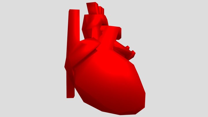 Corazón Low Poly 3D Model