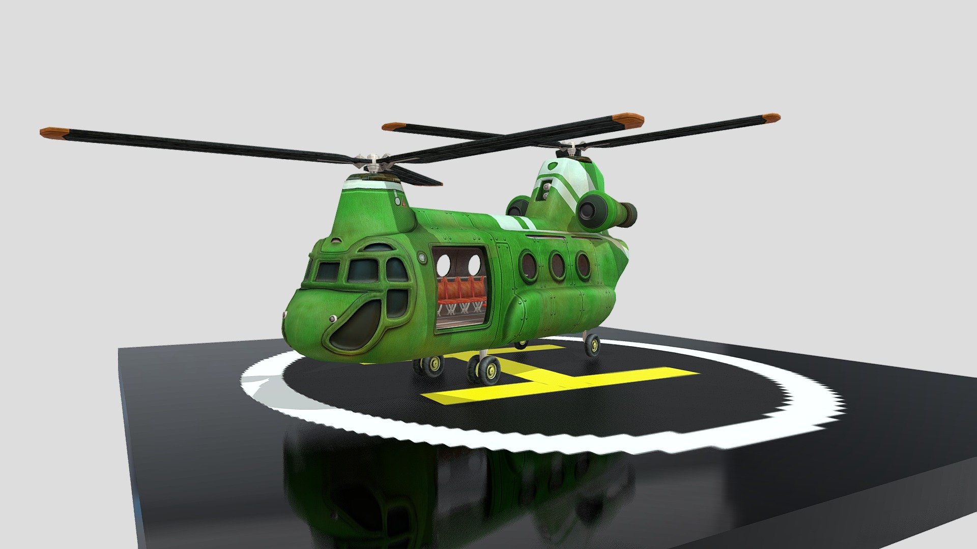 Cargo helicopter 3D model by Gagana Geesara Perera