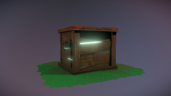 Wooden Box 3D Model