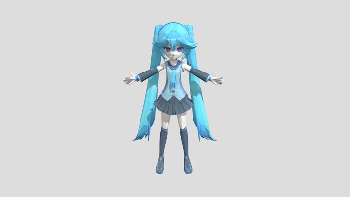 Hatsune Miku Vocaloid 3D Model