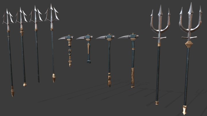 Tridents weapons pack 3D Model