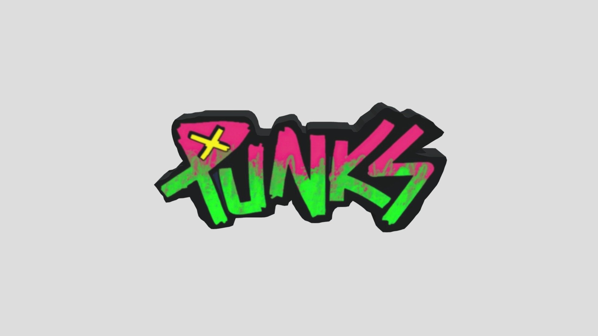 PUNKS COMIC LOGO 3D