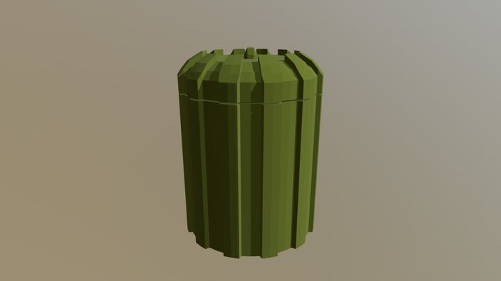 Simple trash bin 3D Model