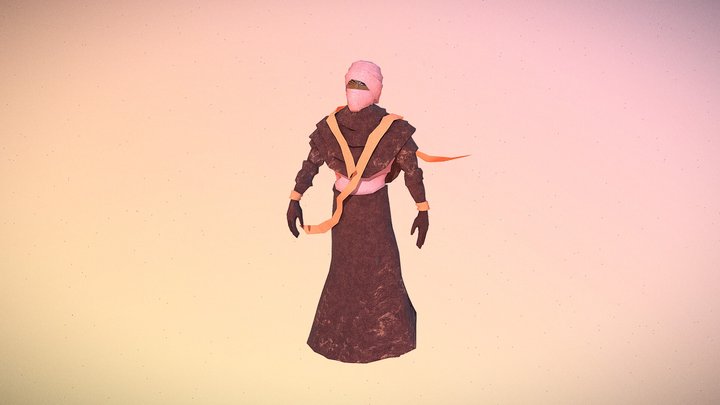 Low Poly Enemy Character 3D Model