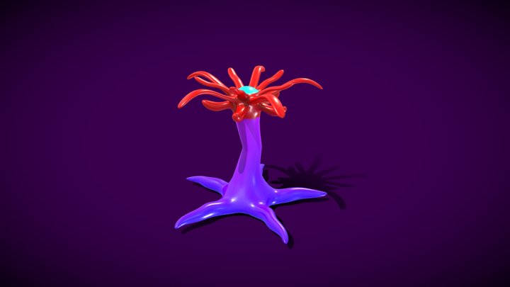 Stylized Alien Plant 3D Model